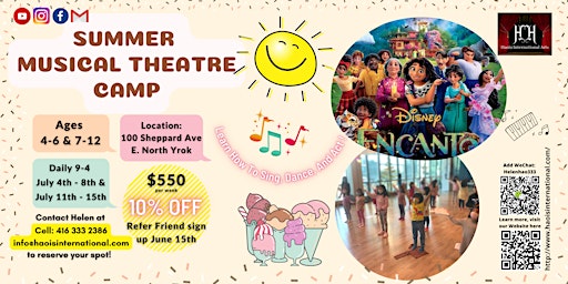 Last Chance! Musical Sing +Dance + Act Summer Camp  ONLY 3 spots left!
