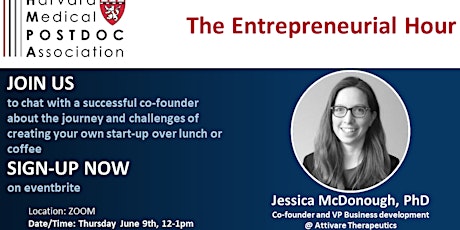 The Entrepreneurial Hour with Jessica McDonough, PhD primary image