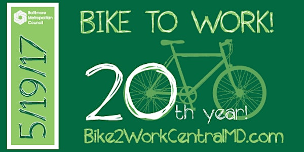 Bike to Work Day Central Maryland – Friday, May 19, 2017