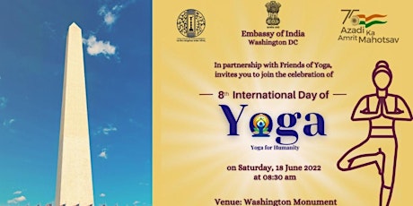 Hauptbild für Celebrate International Yoga Day with Embassy of India - FREE Shuttle to DC