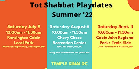 Image principale de Summer Tot Shabbat Playdates