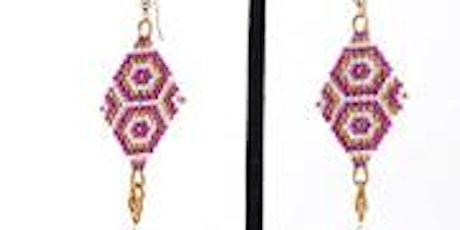 Beaded earrings brick stitch with Janelle Hager