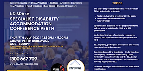Specialist Disability Accommodation Conference Perth tickets