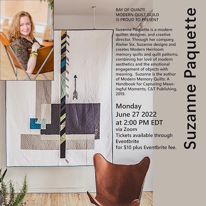 Suzanne Paquette, creator of Modern Heirloom memory quilts! image