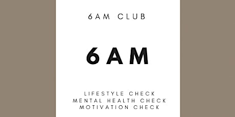 6AM CLUB // GROUP MINDFUL FITNESS tickets