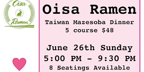 Oisa Ramen at Tori Jiro tickets
