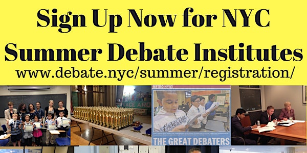 Manhattan High School Debate Institute @ Silberman Graduate School (1 Week)