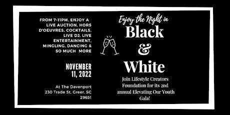 Enjoy The Night In Black & White- Elevating Our Youth Gala!! tickets