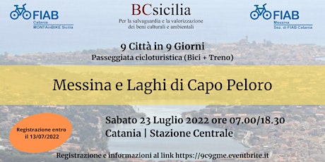 9 Città in 9 Giorni - Ciclotour "Messina e Laghi di Capo Peloro biglietti