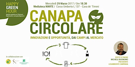 Immagine principale di 8° Happy Green Hour: "Canapa Circolare" con Michele Buonomo 