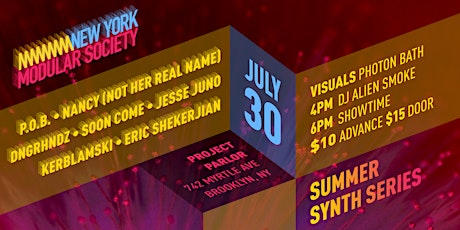 SUMMER SYNTH SERIES - JULY 30TH primary image