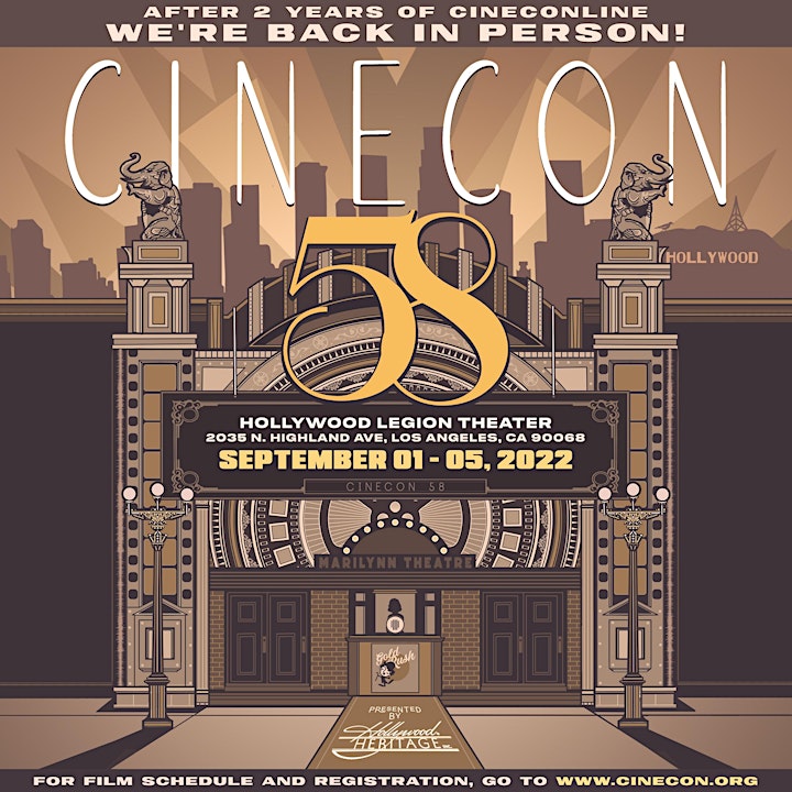 Cinecon 58 Classic Film Festival - September 1 to September 5, 2022 image