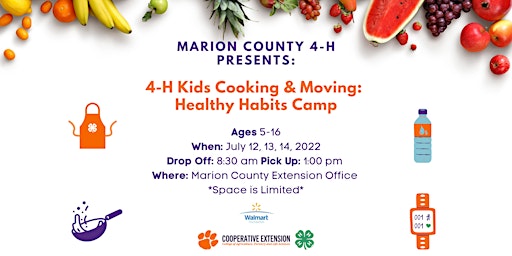 Marion County 4-H Kids Cooking & Moving:  Healthy Habits Camp