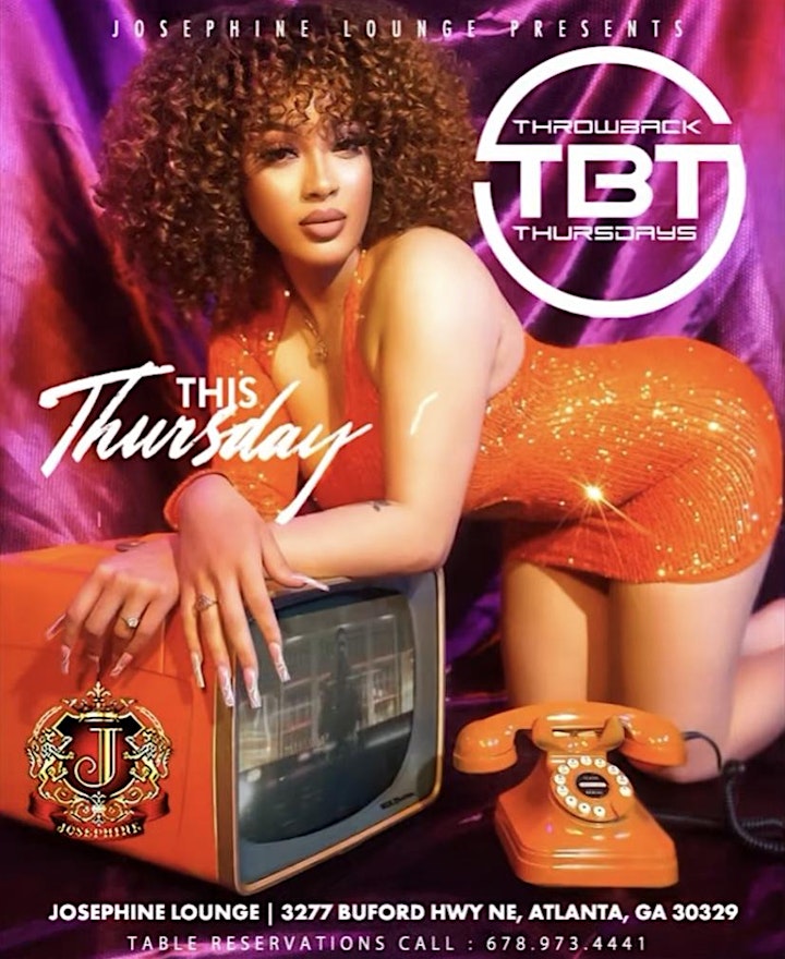 Throwback Thursdays @ Josephine Lounge - Atlanta, GA image