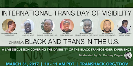 Trans*H4CK TDOV: On Being Black and Trans in the U.S. Live Video Panel primary image