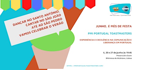 PMI Portugal Toastmasters | Em Junho estamos em Festa! bilhetes