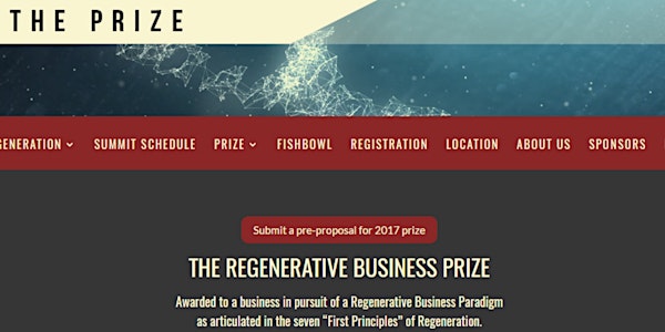 Regenerative Business Prize workshop