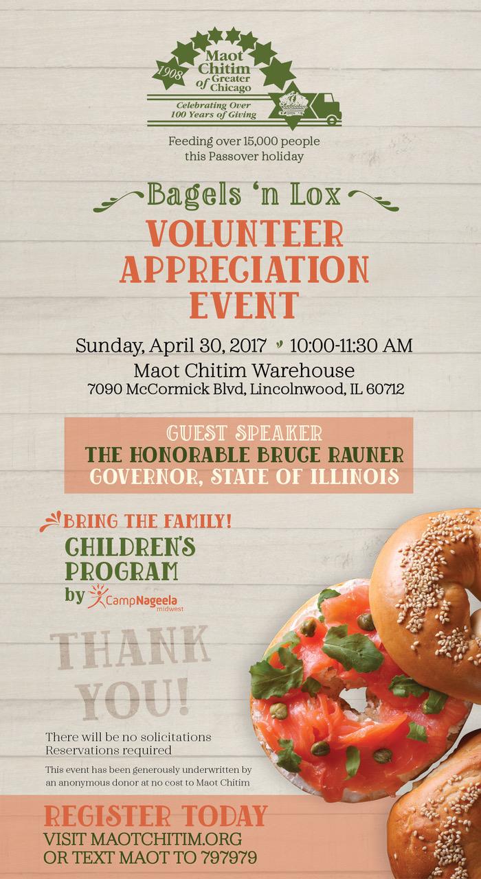 Join us for a Bagels 'n Lox celebration to Thank YOU!