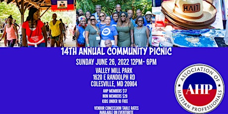 Association of Haitian Professionals | 14th Annual Community Cookout tickets
