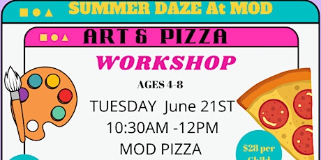 Primaire afbeelding van KIDS ART & PIZZA WORKSHOP