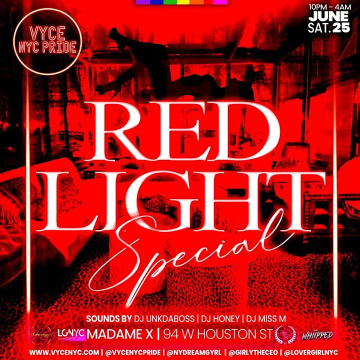 VYCE NYC PRIDE 2022: RED LIGHT SPECIAL SATURDAY NIGHT PARTY image