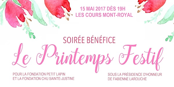 Soirée-bénéfice - Le Printemps Festif