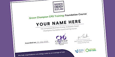 Train to become a CPD-certified Green Champion tickets