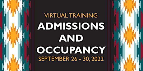 Virtual Training Admissions and Occupancy September  26 - 30, 2022
