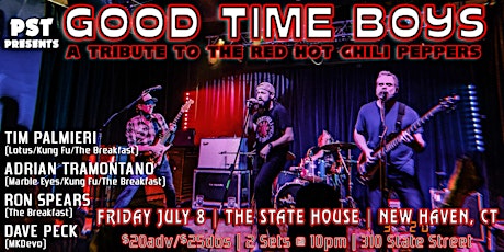The Good Time Boys (RHCP Tribute) w/ Buckingham Brown Friday, July 8th 2022 primary image