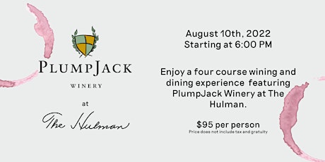 PlumpJack Wine Dinner at The Hulman tickets