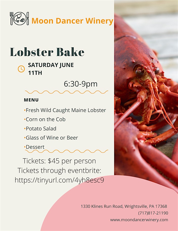 Lobster Bake at Moon Dancer Winery image