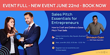 Imagen principal de Sales Pitch  Essentials - EVENT FULL (Pls book event on June 22nd)