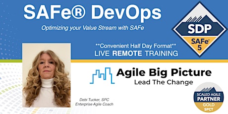 SAFe® DevOps w/SDP Certification - Aug 29-Sept 1 REMOTE primary image