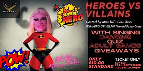 Miss TuTu's Heroes Vs Villains tickets
