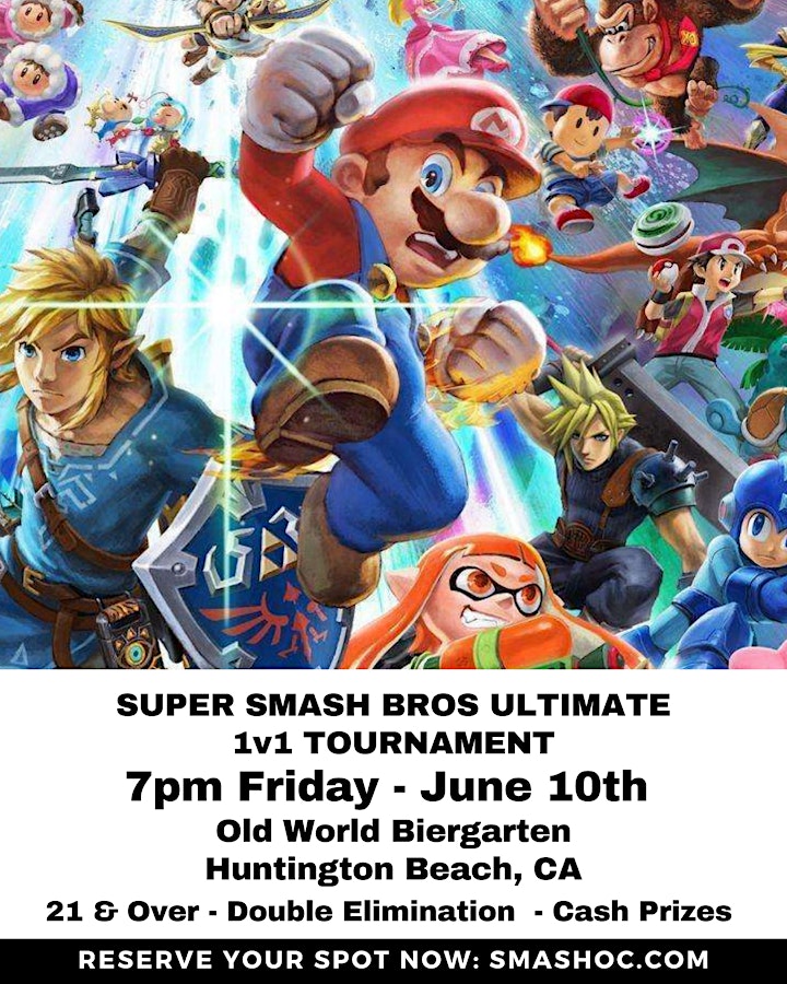 Super Smash Bros Ultimate 1v1 Tournament - Fri June 10th - Huntington Beach image