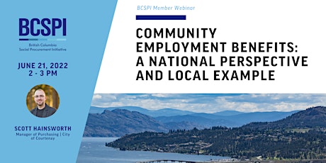 Immagine principale di Community Employment Benefits: A national perspective and local example 