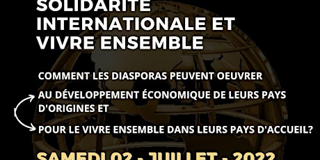 Diasporas africaines,développement de l'Afrique et Vivre Ensemble en France billets