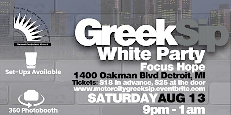 Motor City Greek Weekend Greek Sip-White Party Edition