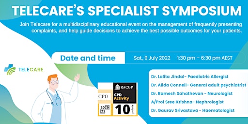 Specialist  Symposium invite by Telecare | 10 CPD points