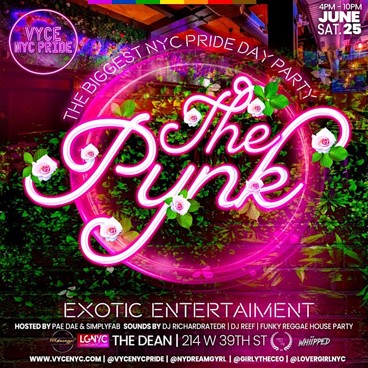 VYCE NYC PRIDE 2022: THE PYNK SATURDAY DAY PARTY image