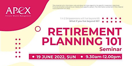 RETIREMENT PLANNING 101 - SEMINAR primary image