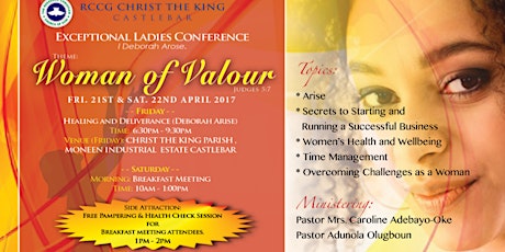 RCCG CHRIST THE KING EXCEPTIONAL LADIES CONFERENCE primary image