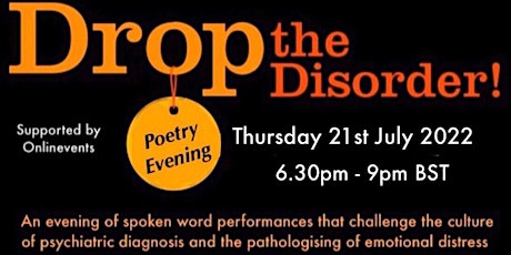 Drop the Disorder poetry evening entradas