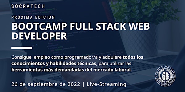 Bootcamp Full Stack Web Developer | Socratech