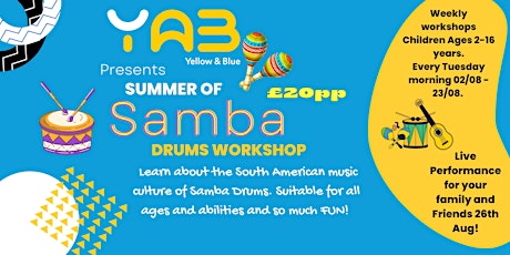 Summer of Samba Drums Workshop tickets