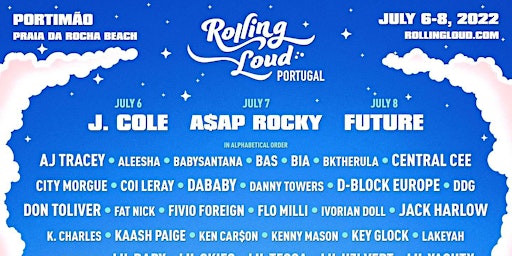 Portugal Rolling Loud 3 Day Ticket for 2022