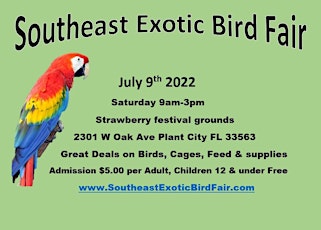 Southeast Exotic bird fair Plant city Fl tickets