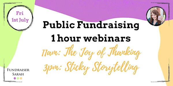 Public Fundraising webinars - 'Joy of Thanking' an