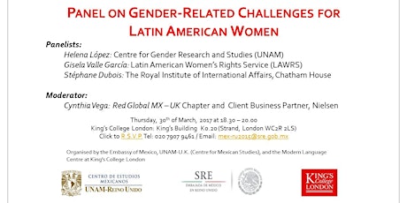 Panel on Gender Related Challenges for Latin American Women primary image