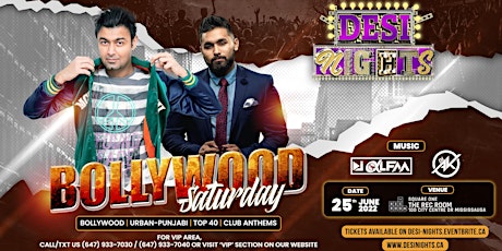 Desi Nights ™ - Bollywood Saturday tickets